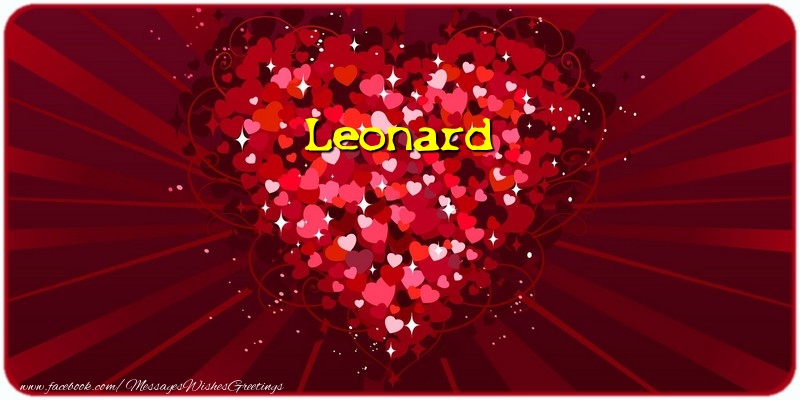 Greetings Cards for Love - Leonard