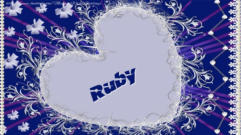 Greetings Cards for Love - Flowers & Hearts | Ruby