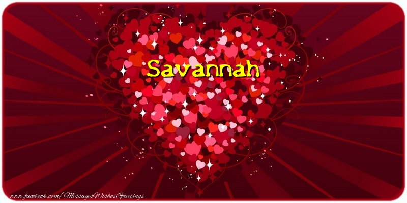 Greetings Cards for Love - Savannah