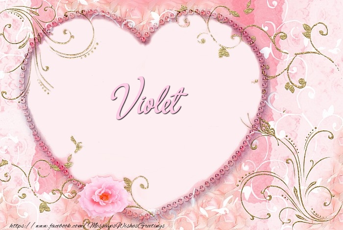 Greetings Cards for Love - Violet