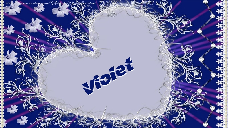 Greetings Cards for Love - Violet