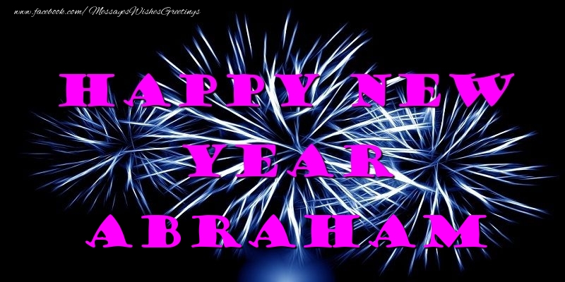 Greetings Cards for New Year - Happy New Year Abraham