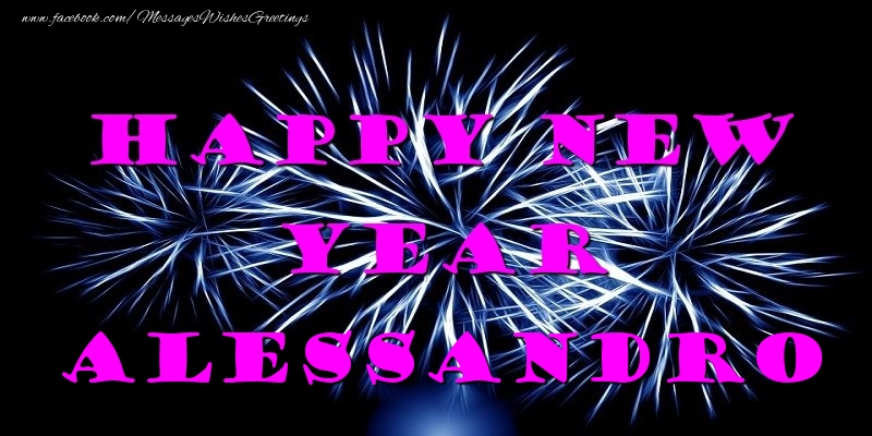 Greetings Cards for New Year - Happy New Year Alessandro