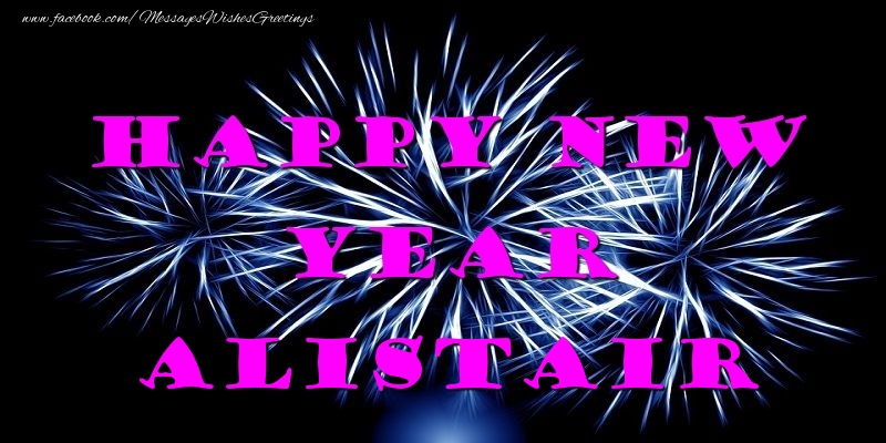 Greetings Cards for New Year - Happy New Year Alistair