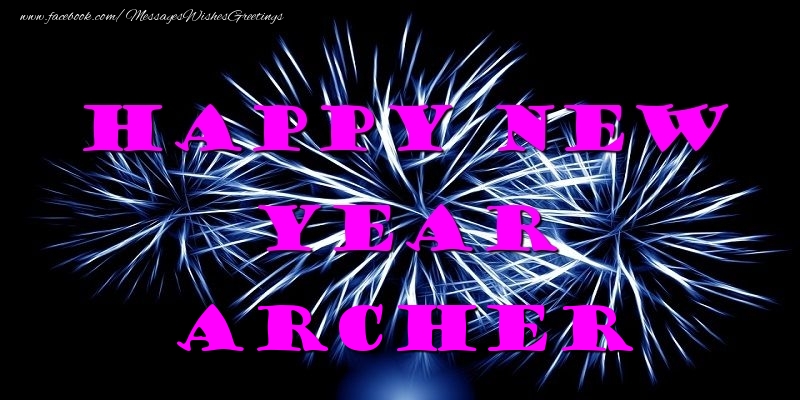 Greetings Cards for New Year - Happy New Year Archer