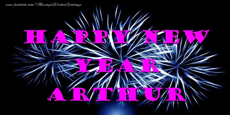 Greetings Cards for New Year - Happy New Year Arthur