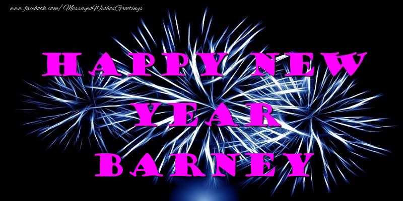 Greetings Cards for New Year - Happy New Year Barney