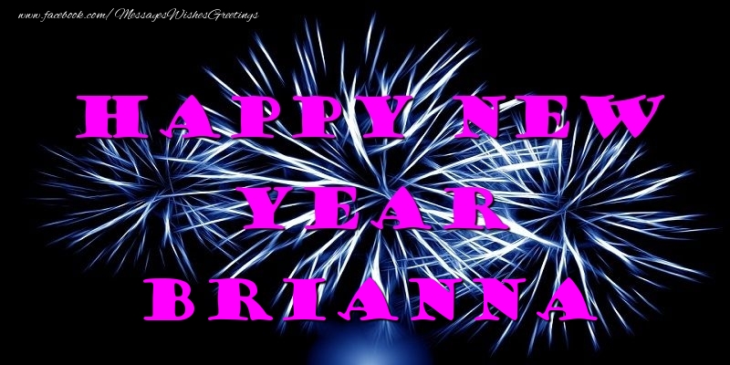 Greetings Cards for New Year - Happy New Year Brianna