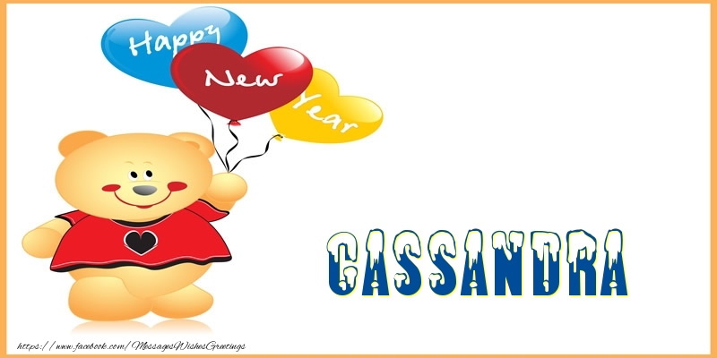 Greetings Cards for New Year - Happy New Year Cassandra!