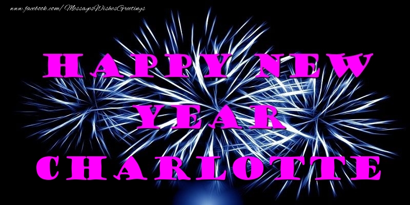 Greetings Cards for New Year - Happy New Year Charlotte
