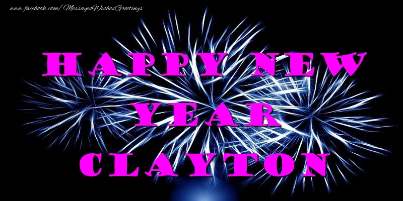 Greetings Cards for New Year - Happy New Year Clayton