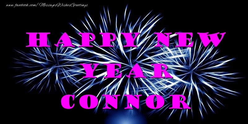 Greetings Cards for New Year - Happy New Year Connor