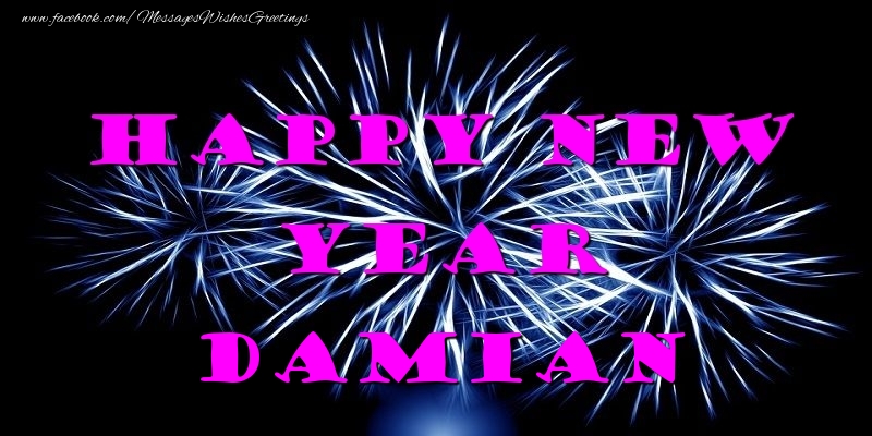 Greetings Cards for New Year - Happy New Year Damian