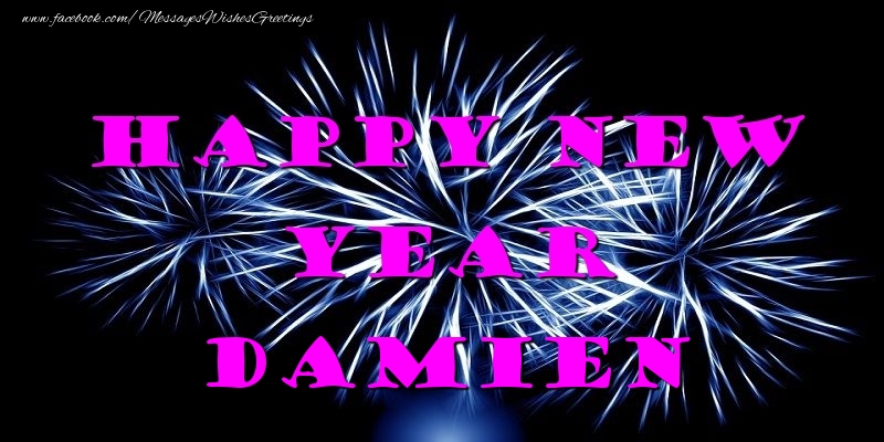 Greetings Cards for New Year - Happy New Year Damien
