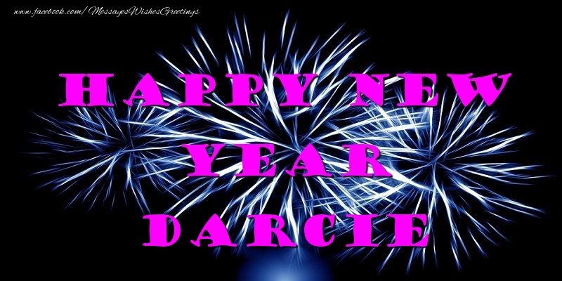 Greetings Cards for New Year - Happy New Year Darcie