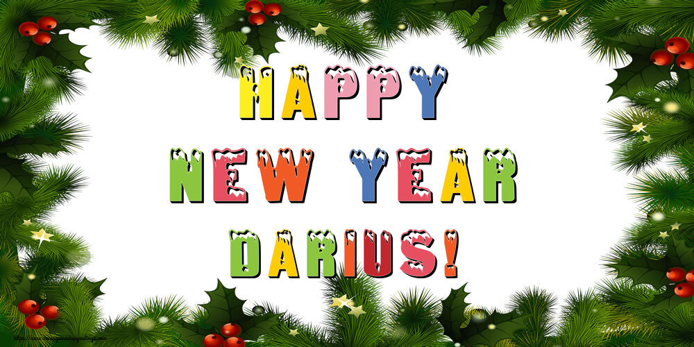 Greetings Cards for New Year - Happy New Year Darius!