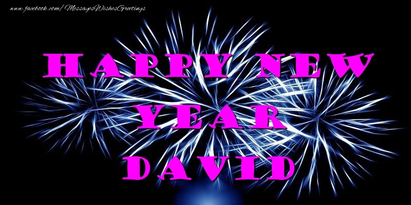 Greetings Cards for New Year - Happy New Year David