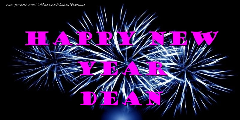 Greetings Cards for New Year - Happy New Year Dean