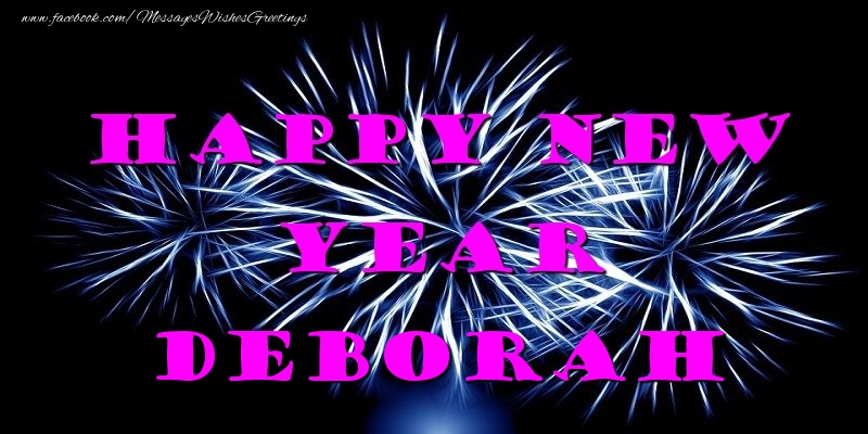 Greetings Cards for New Year - Happy New Year Deborah