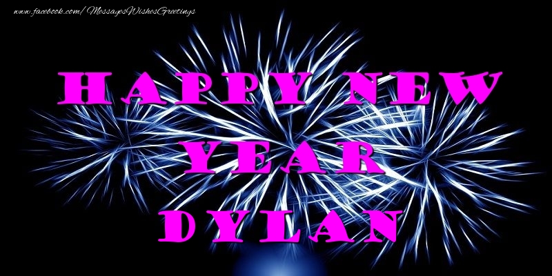 Greetings Cards for New Year - Happy New Year Dylan