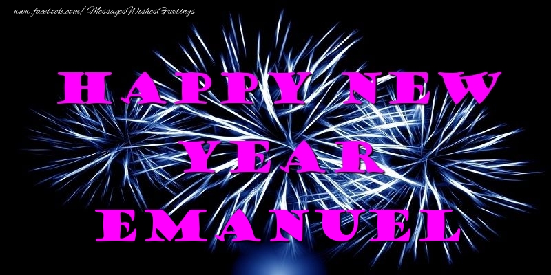 Greetings Cards for New Year - Happy New Year Emanuel