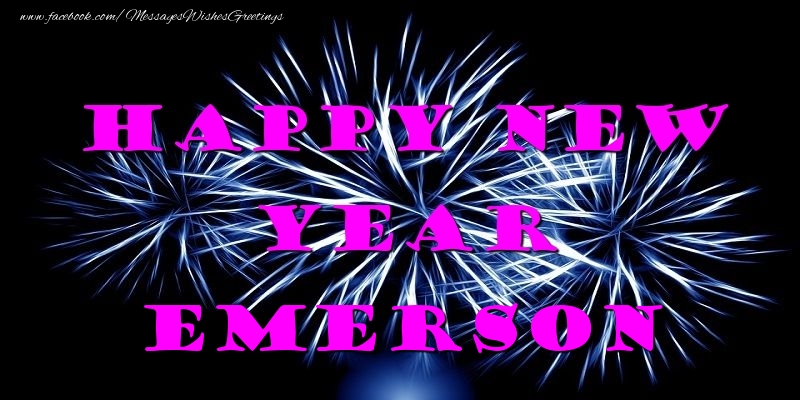 Greetings Cards for New Year - Happy New Year Emerson