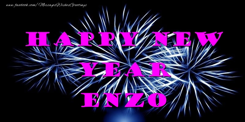 Greetings Cards for New Year - Happy New Year Enzo
