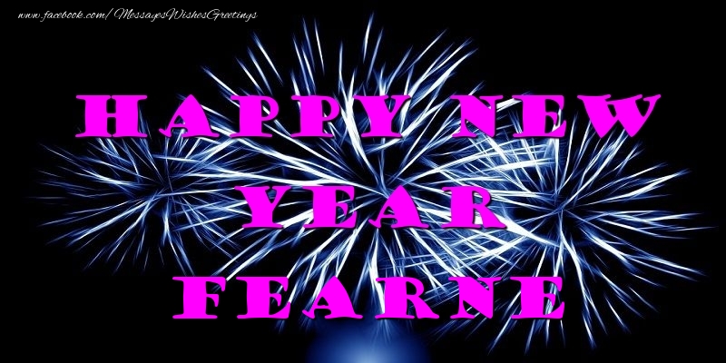 Greetings Cards for New Year - Happy New Year Fearne