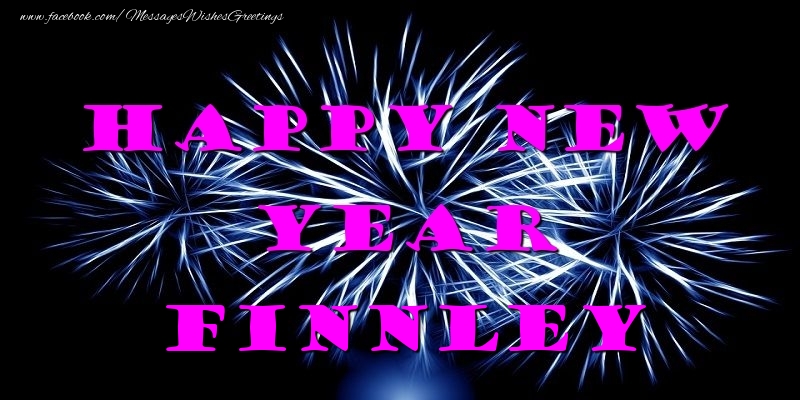 Greetings Cards for New Year - Happy New Year Finnley