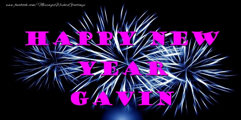 Greetings Cards for New Year - Happy New Year Gavin