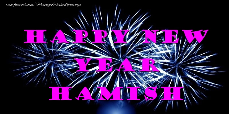 Greetings Cards for New Year - Happy New Year Hamish