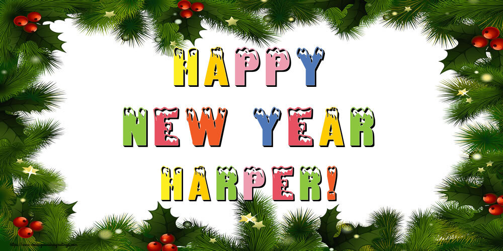 Greetings Cards for New Year - Happy New Year Harper!