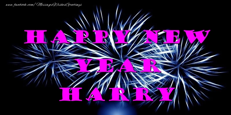 Greetings Cards for New Year - Happy New Year Harry