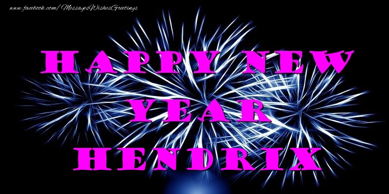 Greetings Cards for New Year - Happy New Year Hendrix
