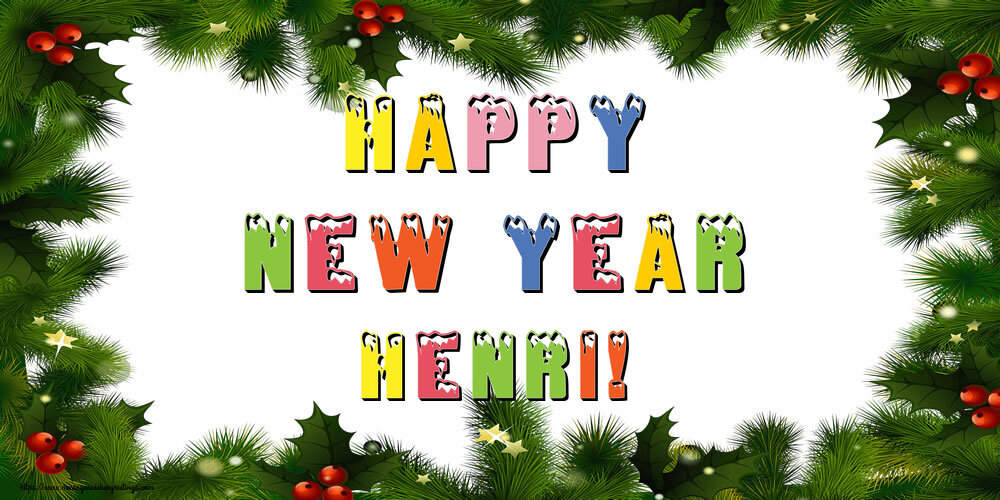 Greetings Cards for New Year - Happy New Year Henri!