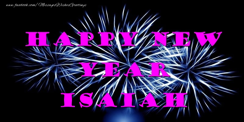 Greetings Cards for New Year - Happy New Year Isaiah