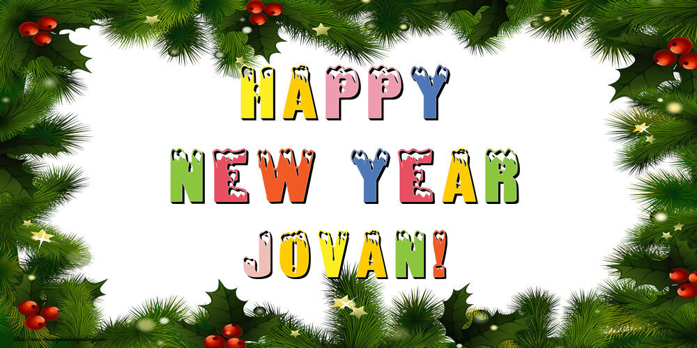 Greetings Cards for New Year - Happy New Year Jovan!