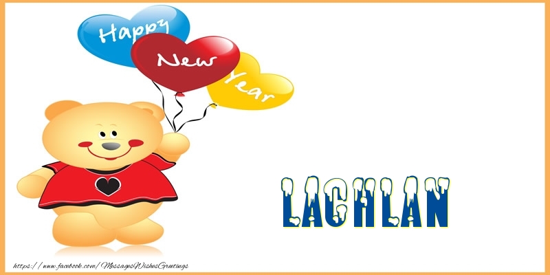 Greetings Cards for New Year - Happy New Year Lachlan!