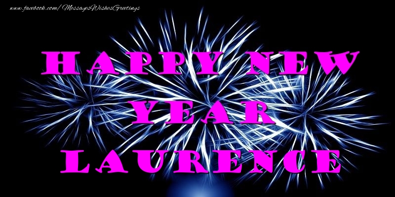 Greetings Cards for New Year - Happy New Year Laurence