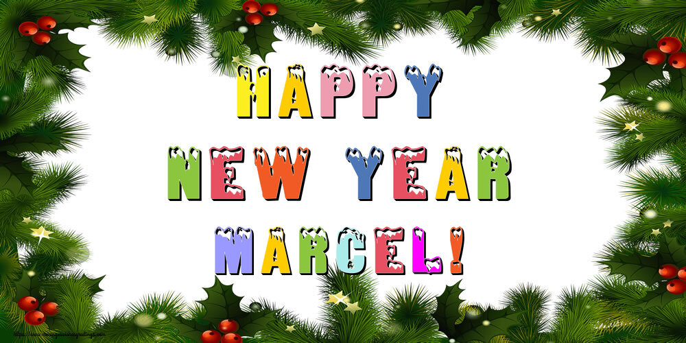 Greetings Cards for New Year - Happy New Year Marcel!