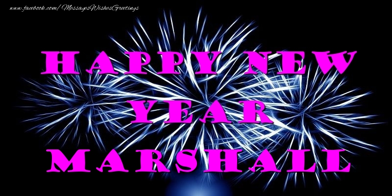 Greetings Cards for New Year - Happy New Year Marshall