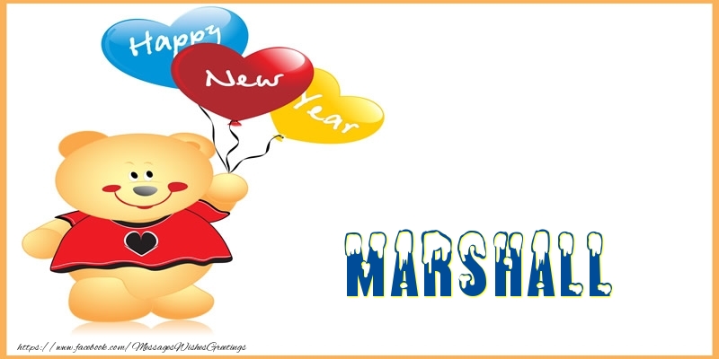 Greetings Cards for New Year - Happy New Year Marshall!