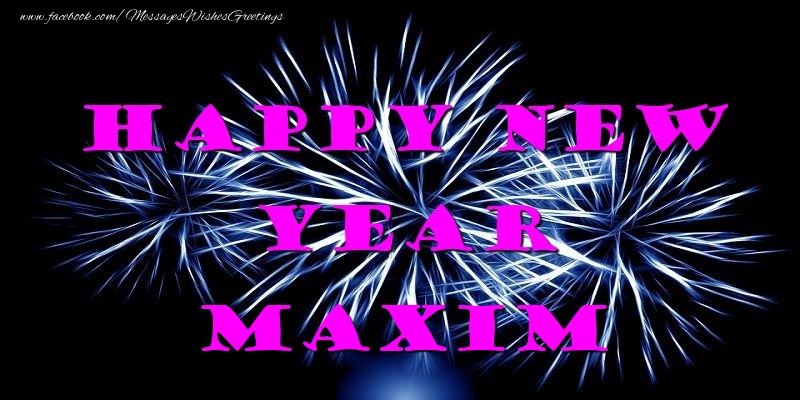 Greetings Cards for New Year - Happy New Year Maxim