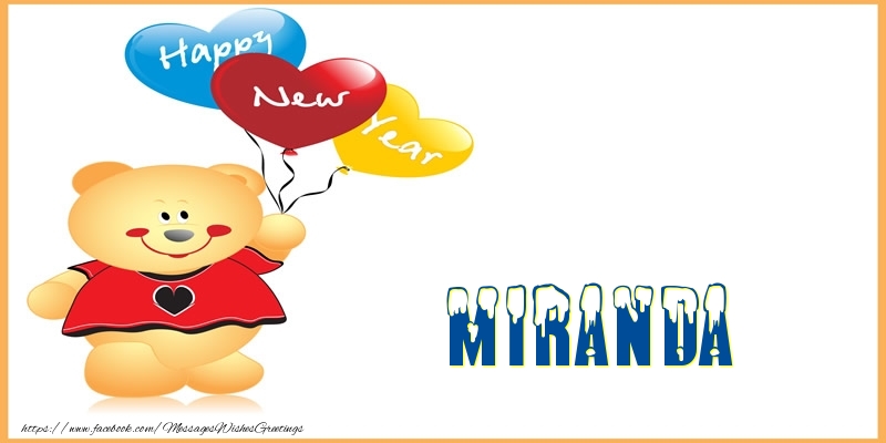 Greetings Cards for New Year - Happy New Year Miranda!