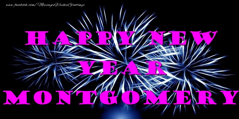 Greetings Cards for New Year - Happy New Year Montgomery