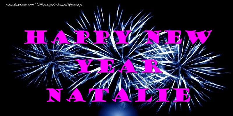 Greetings Cards for New Year - Happy New Year Natalie