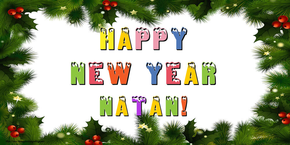 Greetings Cards for New Year - Happy New Year Natan!