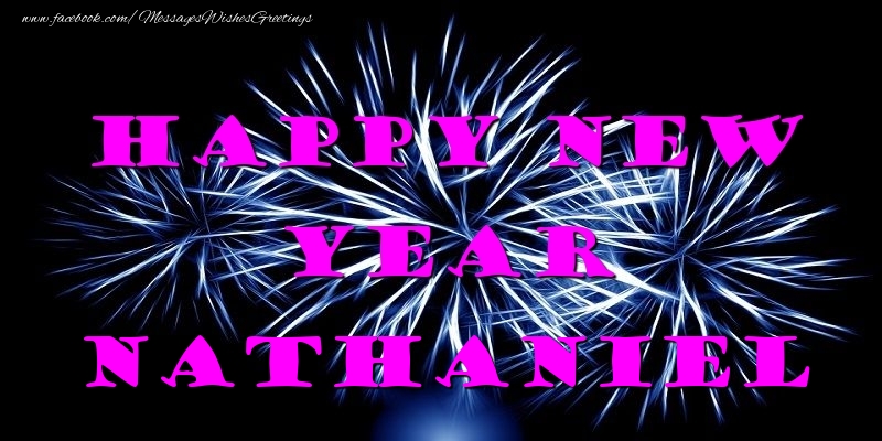 Greetings Cards for New Year - Happy New Year Nathaniel