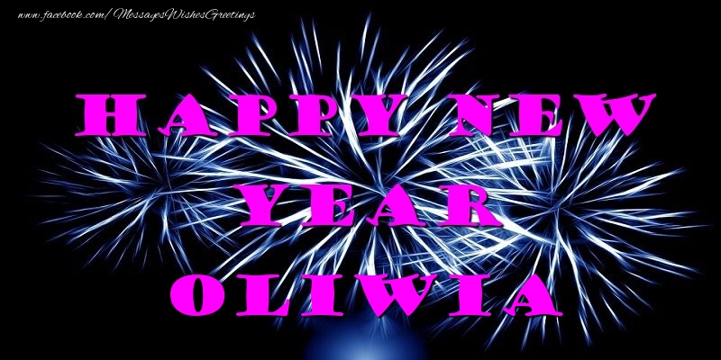 Greetings Cards for New Year - Happy New Year Oliwia