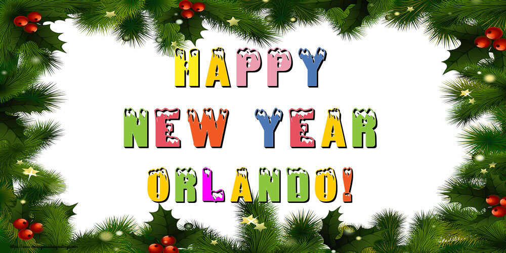 Greetings Cards for New Year - Happy New Year Orlando!